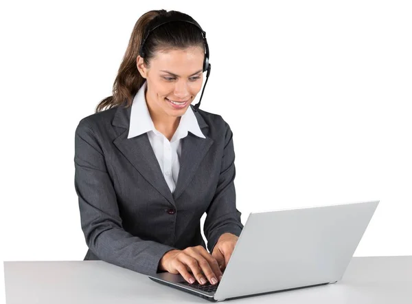 Businesswoman working with computer — Stock Photo, Image