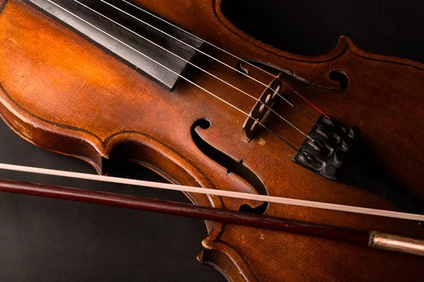 Wooden classic violin — Stock Photo, Image