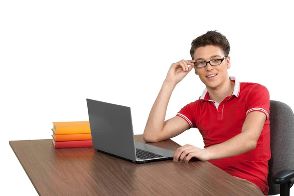 Pria menggunakan laptop — Stok Foto