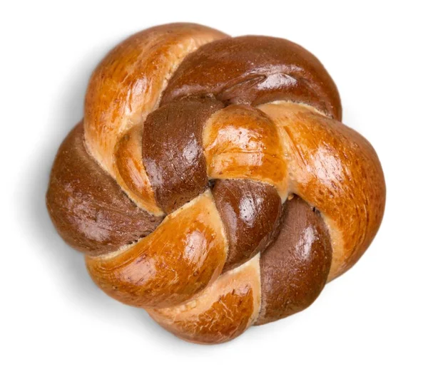 Vers Brood Rustieke Geïsoleerd Witte Achtergrond — Stockfoto