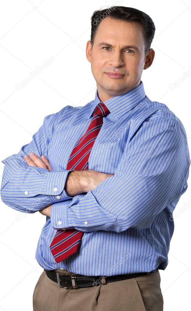 businessman with crossed hands