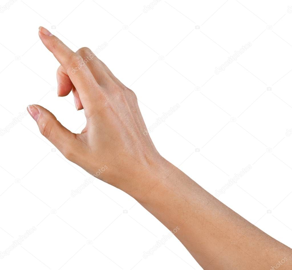 Female hand pointing