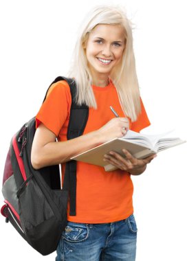 Genç ve güzel kadın öğrenci