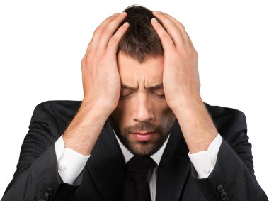 Takım elbiseli genç işadamı 