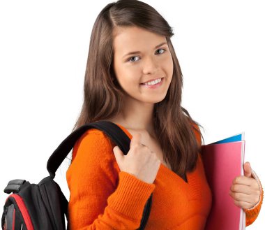 Genç ve güzel kadın öğrenci