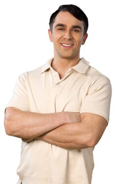 hombre guapo en camiseta