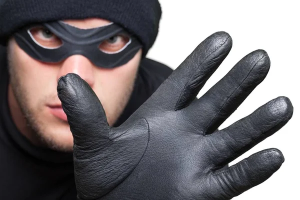Böser Verbrecher in der Maske — Stockfoto