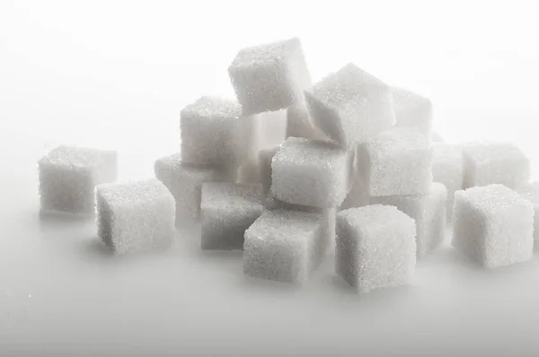 Cubi di zucchero bianco — Foto Stock