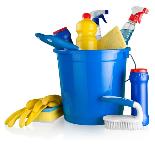 Cleaning supplies collection — Stock Photo, Image