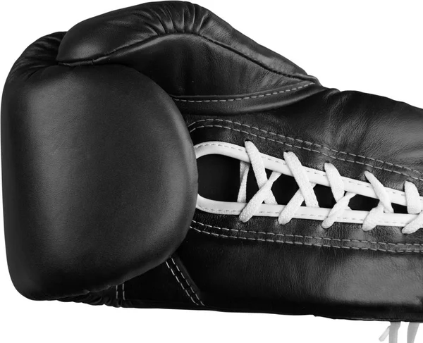 Чёрная боксерская перчатка — стоковое фото
