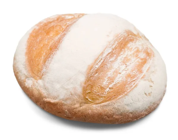 Pain Frais Pain Rustique Isolé Sur Fond Blanc — Photo