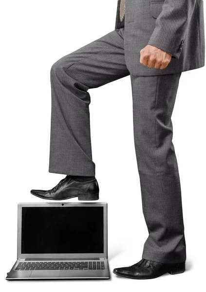 Legs of young businessman — Stock Photo, Image