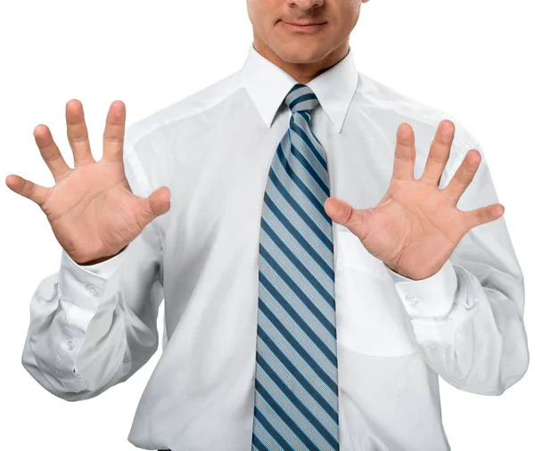 Homem de negócios em camisa branca — Fotografia de Stock