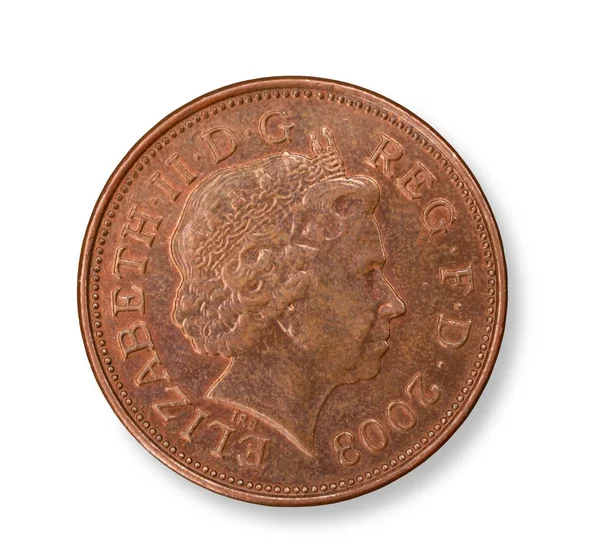 Old british bronze coin — Stock Photo, Image