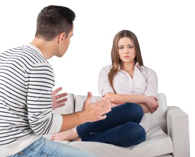 genç bir çift kavga