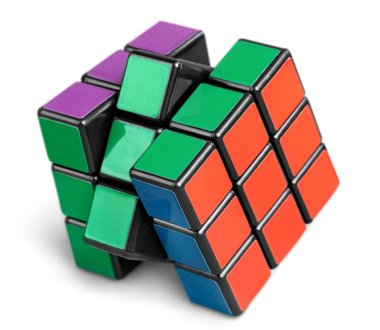 Arka plan üzerinde Rubik küpü. 