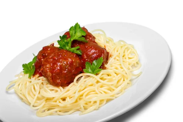 Spaghetti pasta with tomatoes — Stock Photo, Image