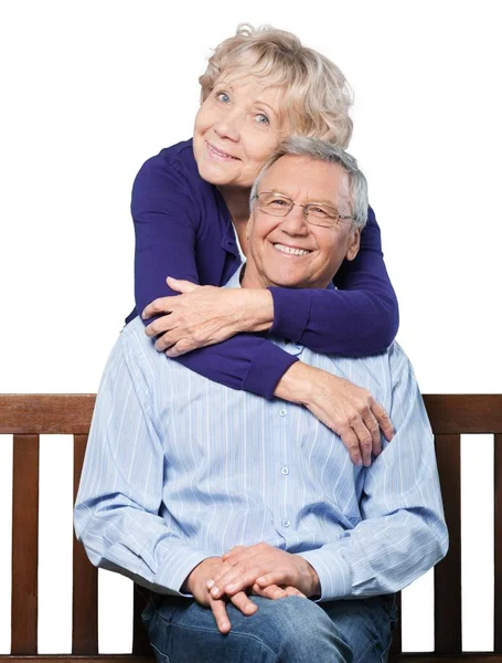 Retrato de um casal de idosos — Fotografia de Stock