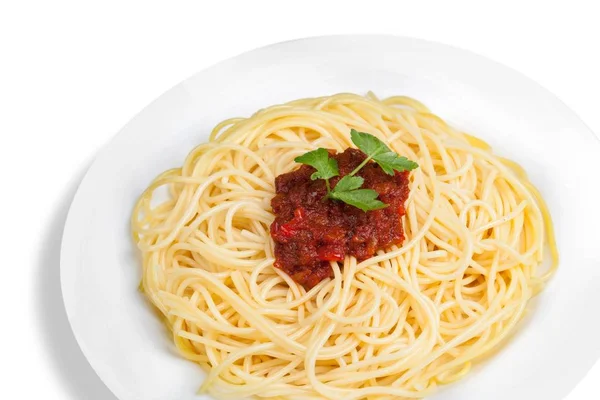 Spaghetti pasta with tomatoes — Stock Photo, Image