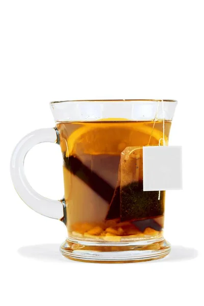 Чай с нарезанным лимоном — стоковое фото