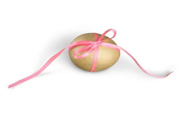 Великоднє Яйце Стрічкою Ізольоване Білому Тлі — стокове фото