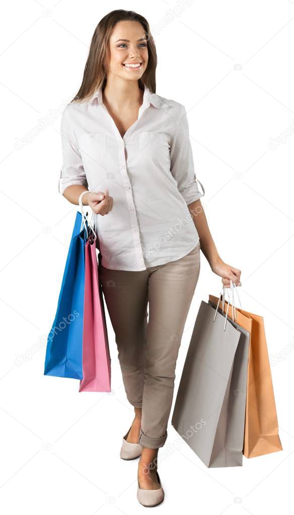 Young woman with shopping bags 