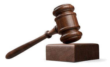 Wooden judge gavel clipart