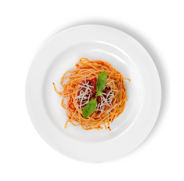 Spagetti makarna domates ile