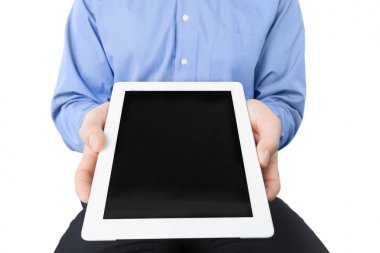 Tablet Bilgisayarlı İşadamı  