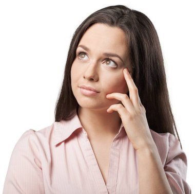 dalgın genç kadın