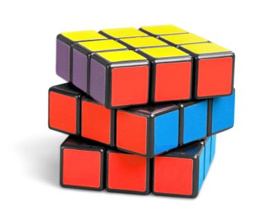 Arka plan üzerinde Rubik küpü. 