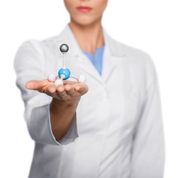 Molekül formu tutan bilim adamı