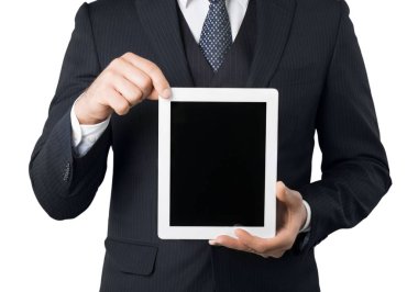 Tablet Bilgisayarlı İşadamı  