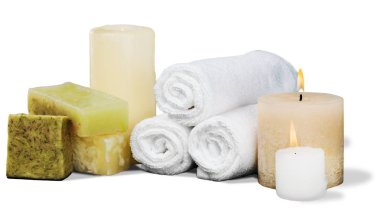 Spa konseptiyle mumlar