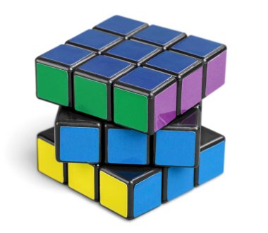 Arka plan üzerinde Rubik küpü. 