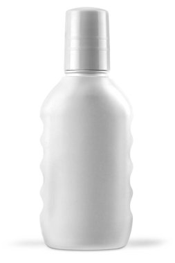 Beyaz arka plan üzerinde izole kozmetik ürün şişe 