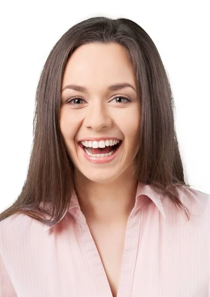 Mujer alegre riendo —  Fotos de Stock