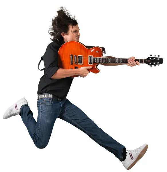 Jovem toca guitarra — Fotografia de Stock