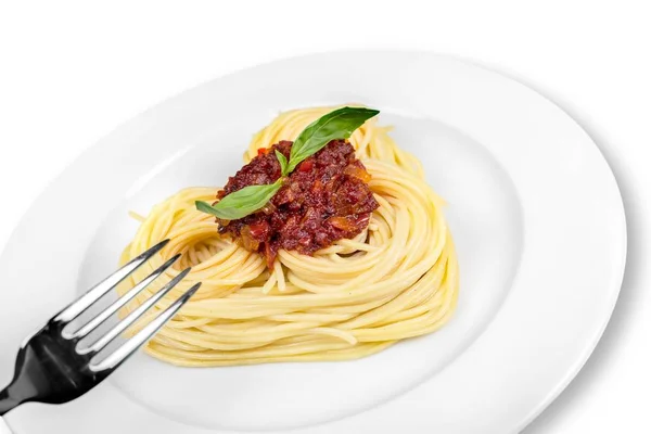 Pasta de espagueti con tomates — Foto de Stock