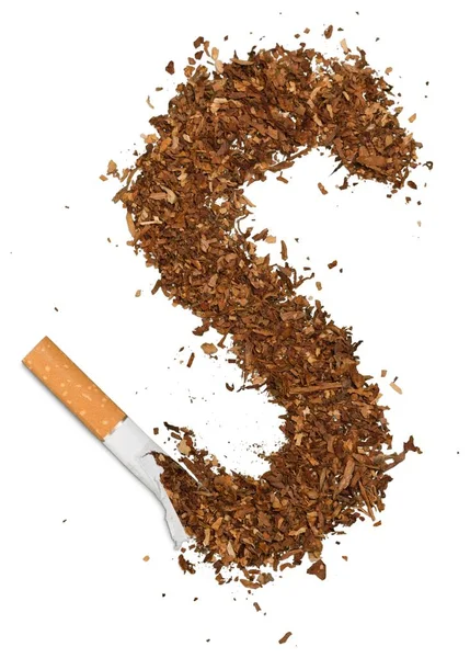 Fumou um cigarro no fundo — Fotografia de Stock