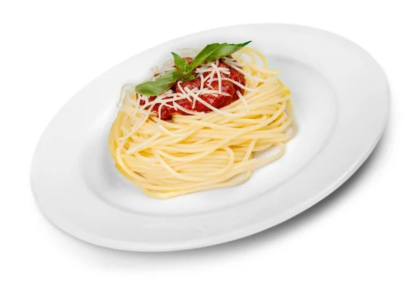 Špagety s rajčaty — Stock fotografie