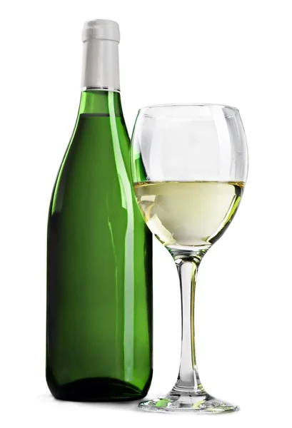 Üveg pezsgő és üveg — Stock Fotó