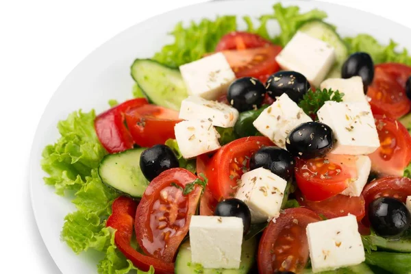 Taze sebzeli Yunan salatası — Stok fotoğraf