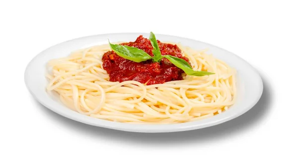 Spagetti tészta, paradicsom — Stock Fotó