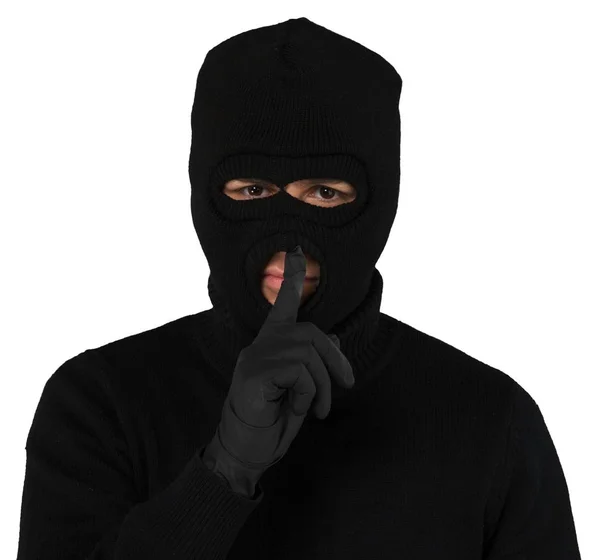 Kwaad crimineel in een masker — Stockfoto