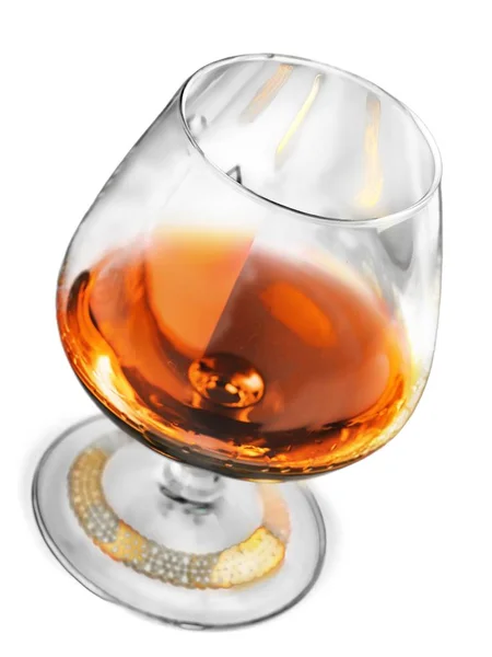 Verre transparent avec whisky — Photo