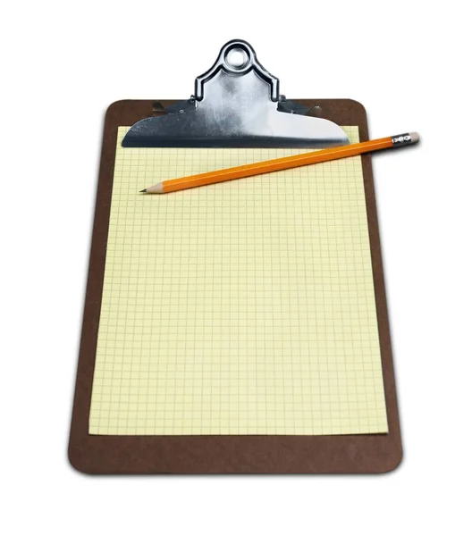 Blank clipboard and pencil — Stock Photo, Image