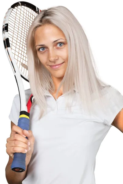 Mladá žena tenista — Stock fotografie