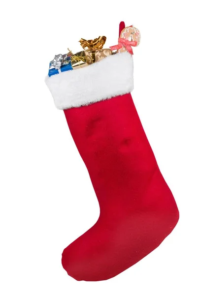 Red Christmas sock — Stock Photo, Image