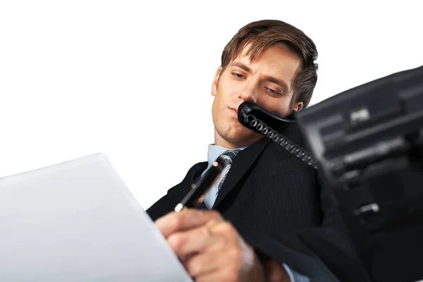 Businessman using phone — Stock Photo, Image